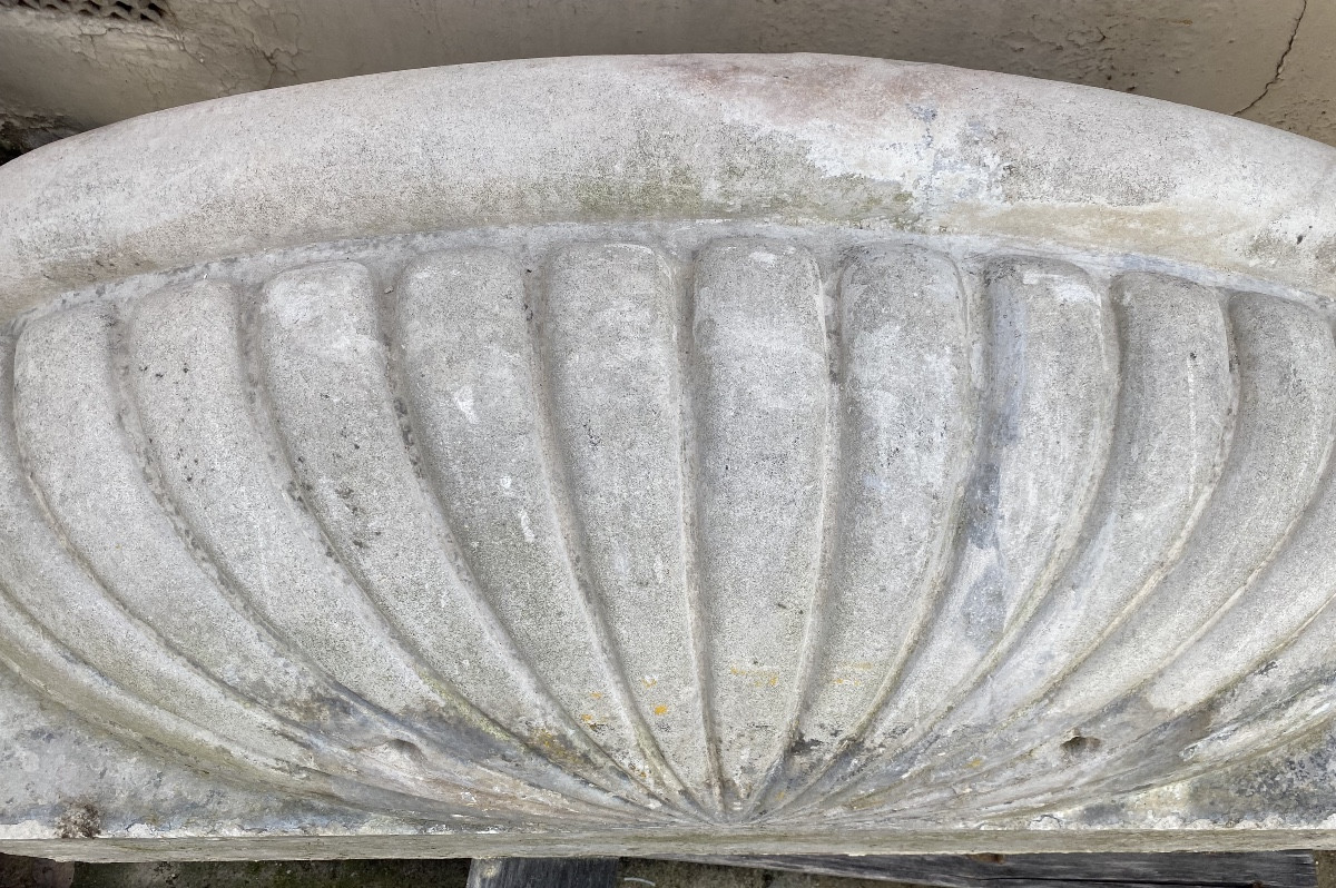 bassin de fontaine murale en pierre-photo-2