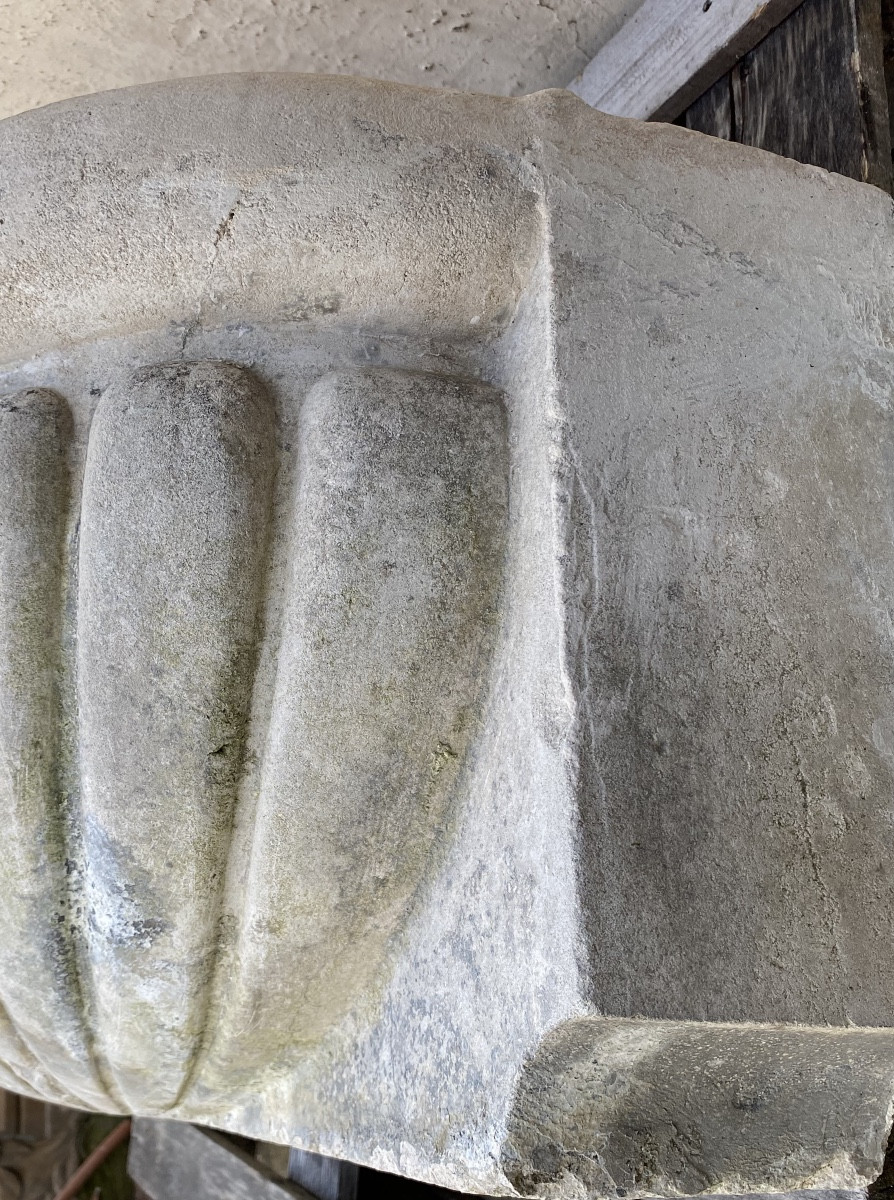 bassin de fontaine murale en pierre-photo-3