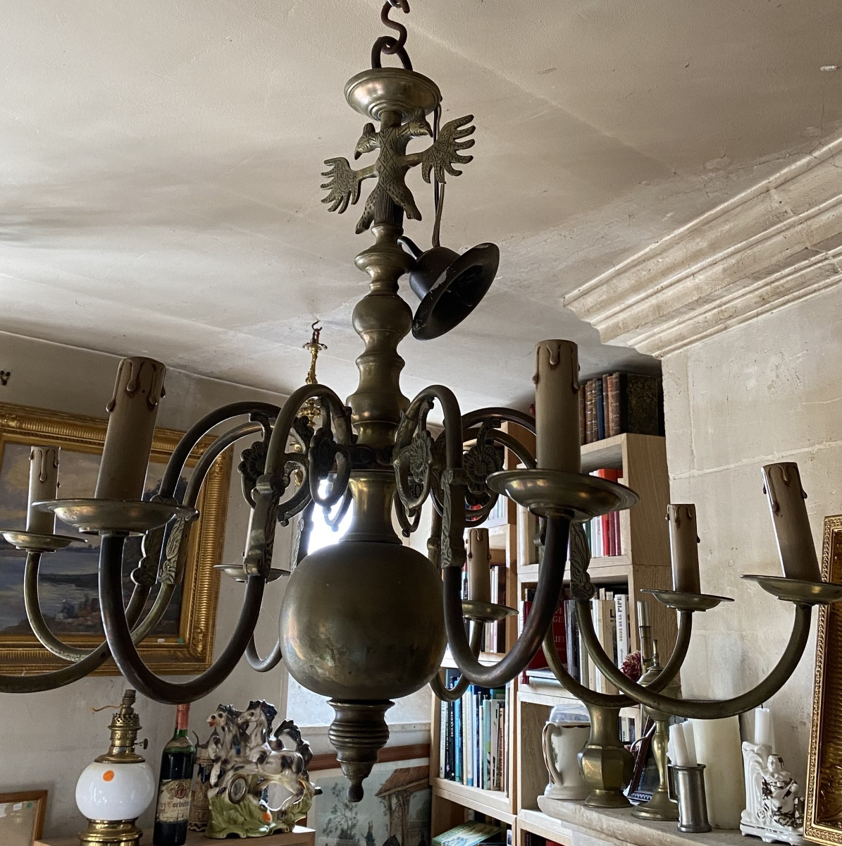 lustre Hollandais laiton 8 branches-photo-4