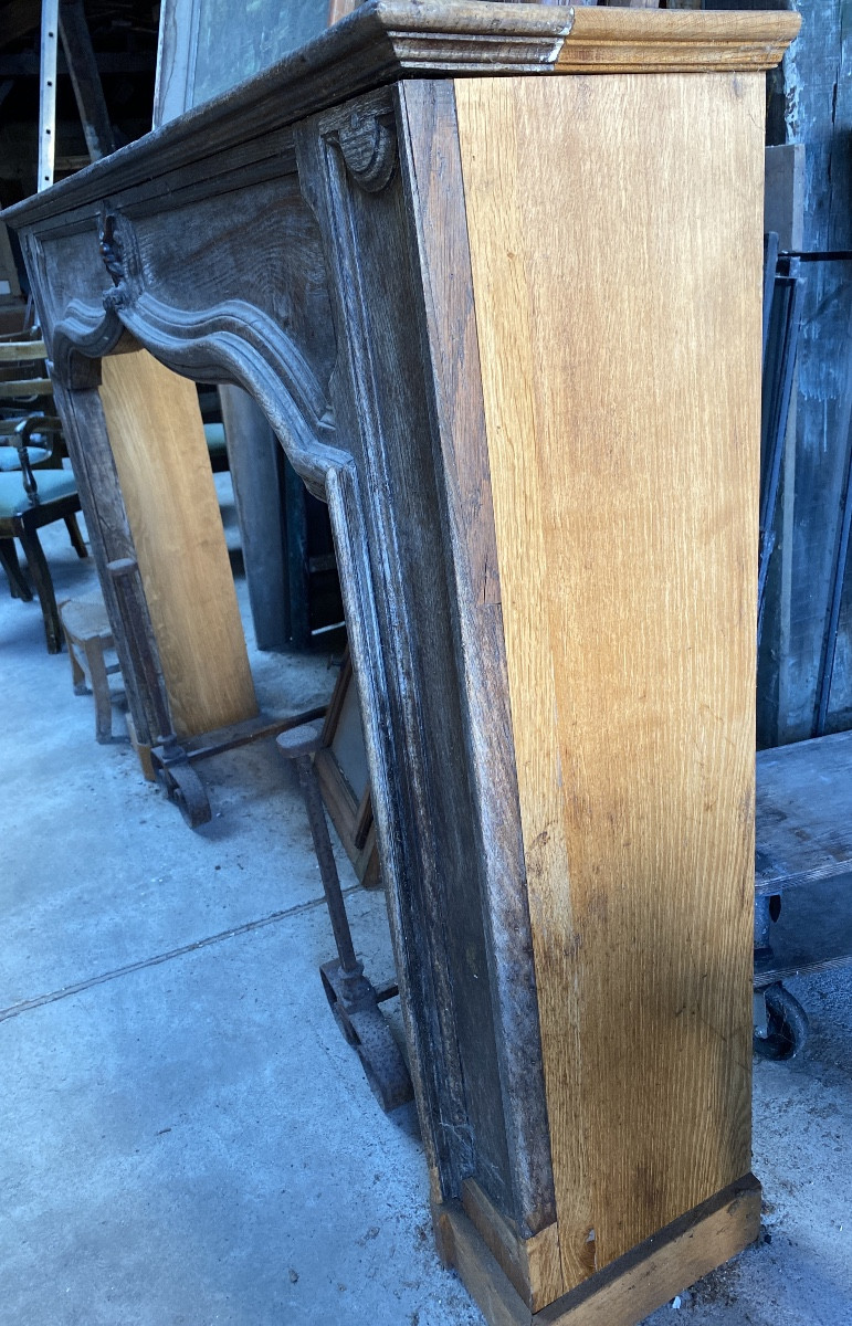 Louis XIV Oak Fireplace-photo-3