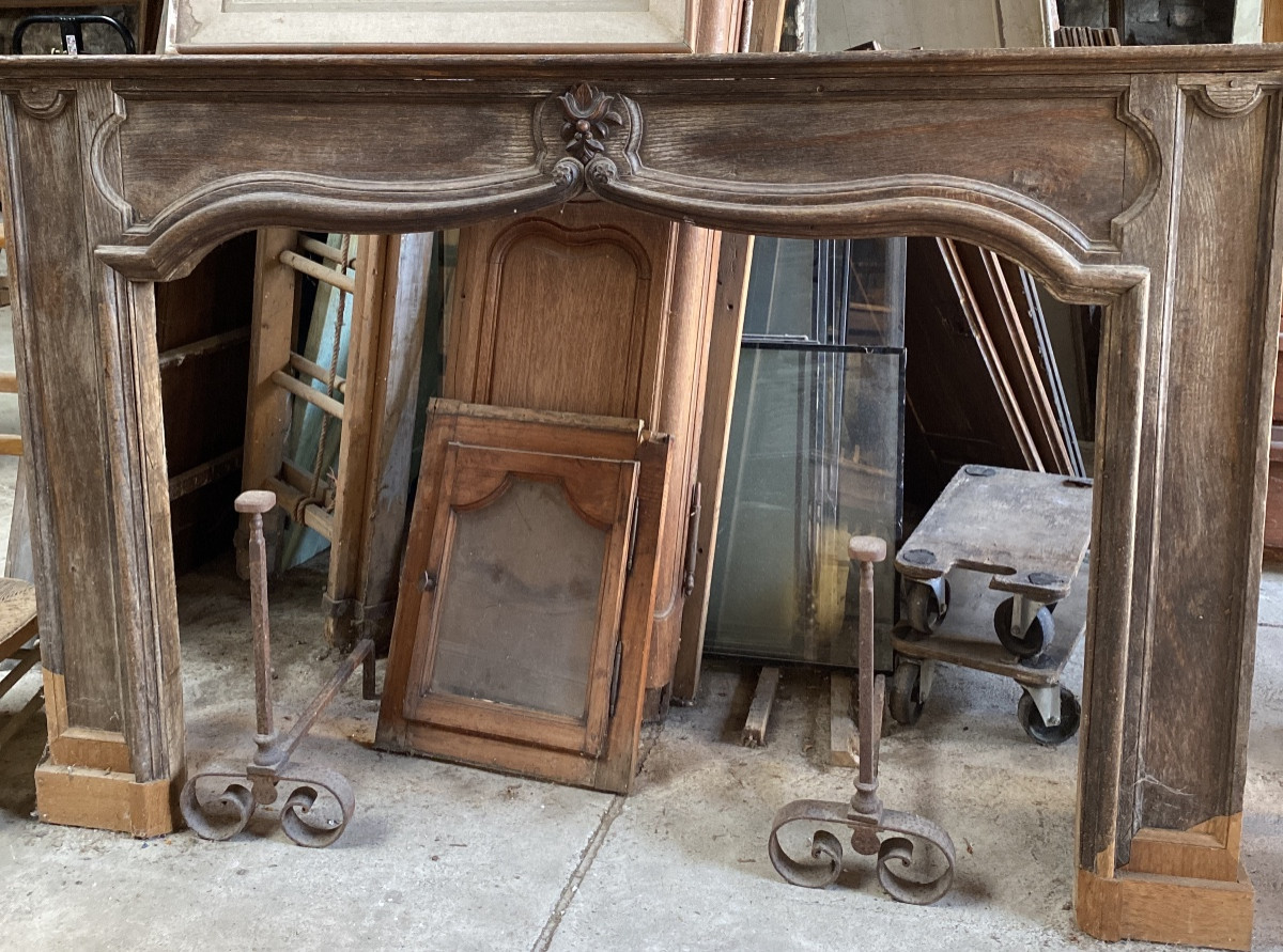 Louis XIV Oak Fireplace