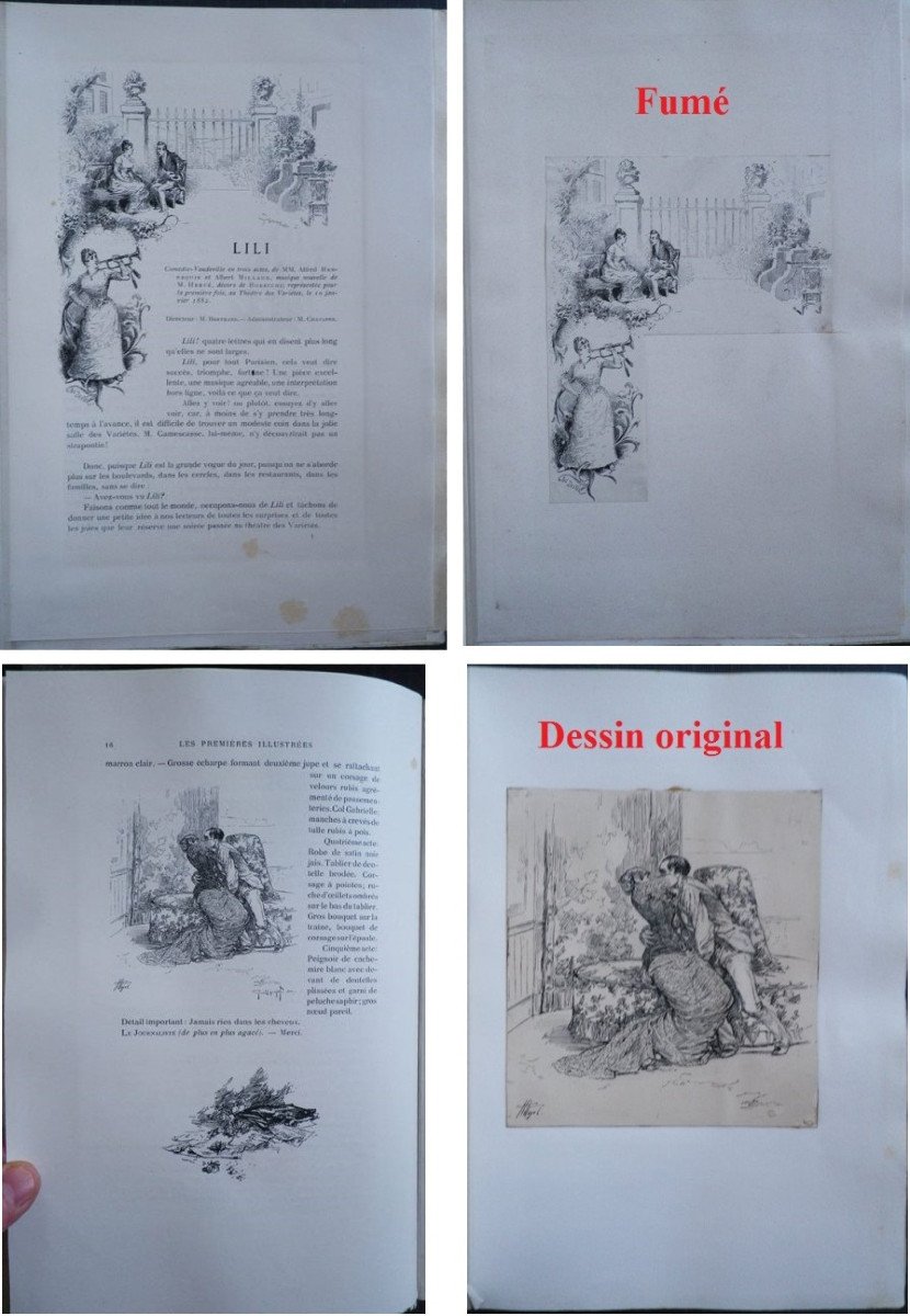 Unique Exemplary "les Premières Illustrées" + 15 Original Drawings + Smoked, Signed Binding-photo-1
