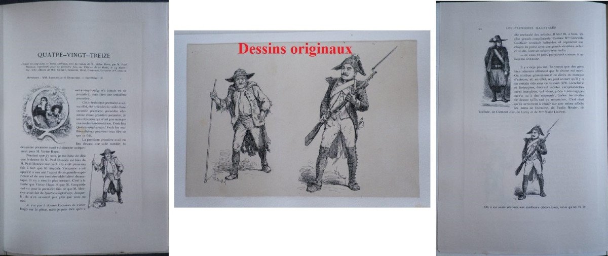 Unique Exemplary "les Premières Illustrées" + 15 Original Drawings + Smoked, Signed Binding-photo-5
