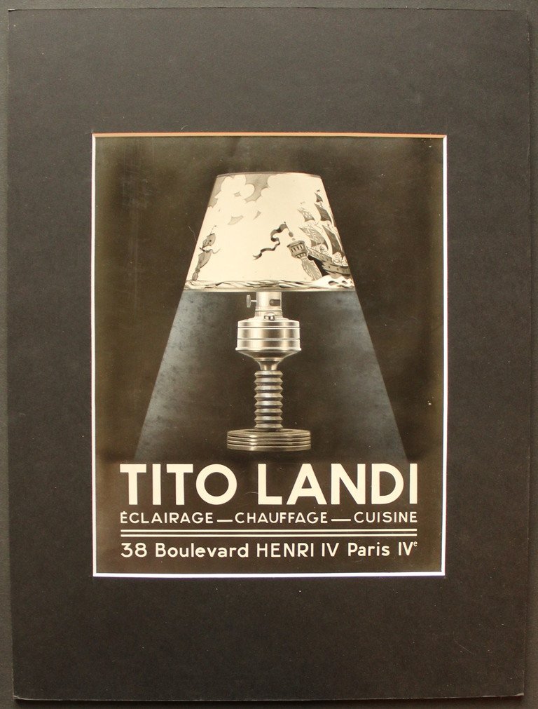 Original Photograph Tito Landi Lamps Advertising Project Attributed To Laure Albin-guillot