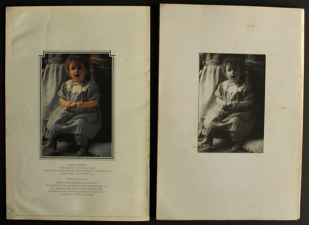 Sarah MOON Maquette originale constituée de 7 photos N/B pour plaquette Cacharel Enfants 1978-photo-3