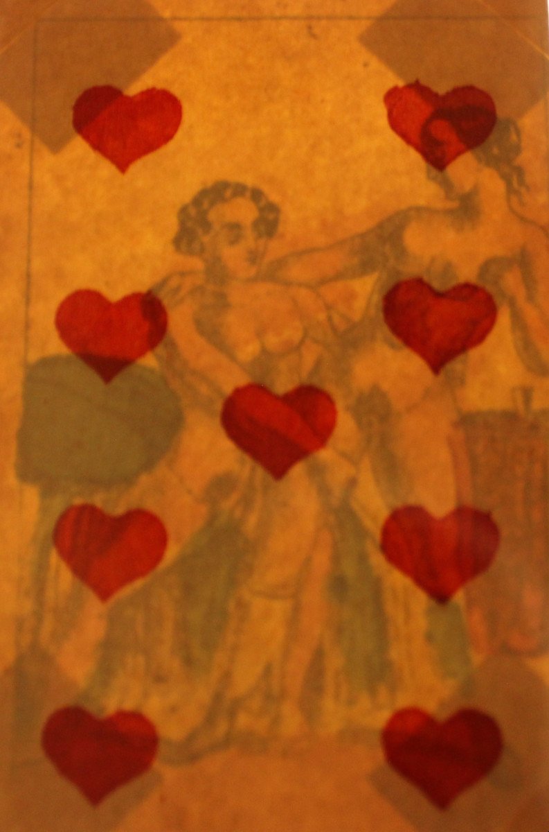 Curiosa Very Rare Meeting Of 36 Erotic Playing Cards By Transparency 19th C.-photo-2