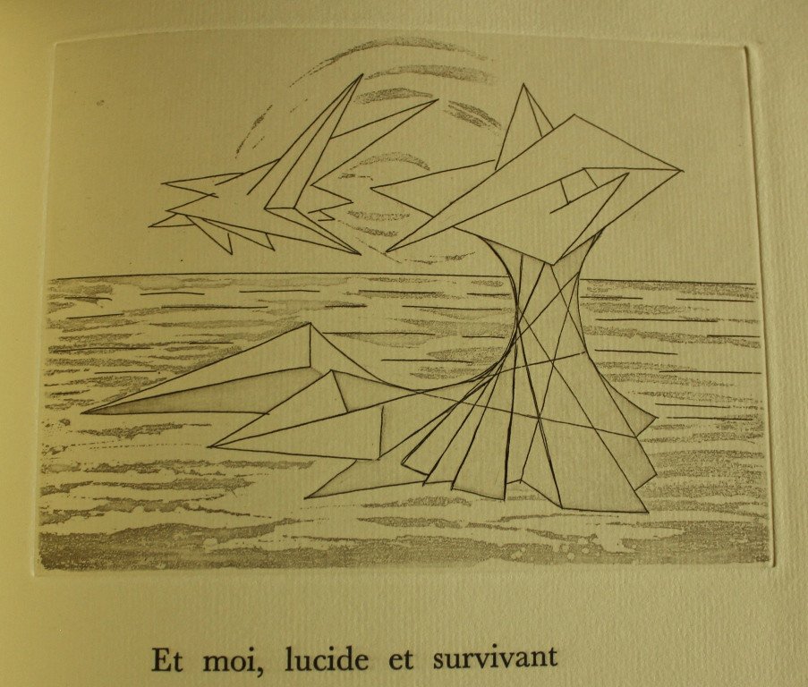 Robert GANZO "Domaine" avec 8 eaux-fortes originales d'Oscar DOMINGUEZ Tiré à 74 ex. signé 1942-photo-7