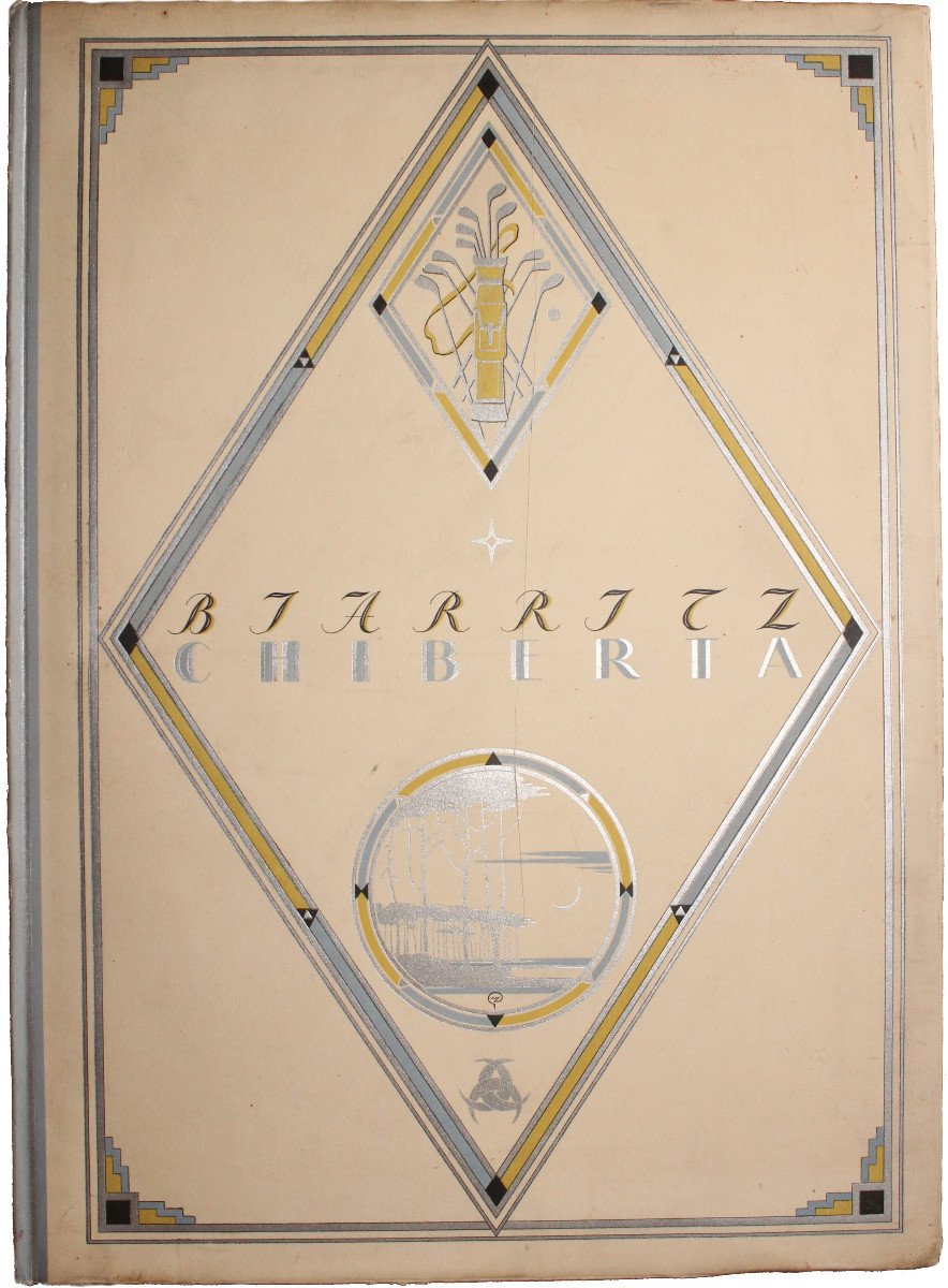 Rare "biarritz Chiberta, The Golf, The Villas" Illustrated Doboujinski Superb Ex. 1929 Art Deco