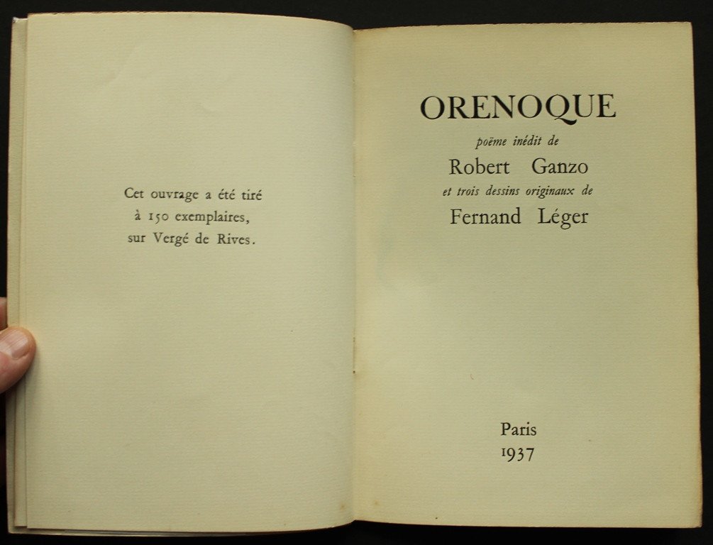 Robert GANZO "Orénoque" 3 lithographies originales de Fernand LEGER tiré à 150 ex. Dédicacé-photo-4