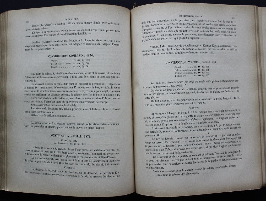 Rodolphe SCHMIDT "Les Armes à Feu portatives" Edition originale 1877 Texte + Atlas 58 pl. coul.-photo-3
