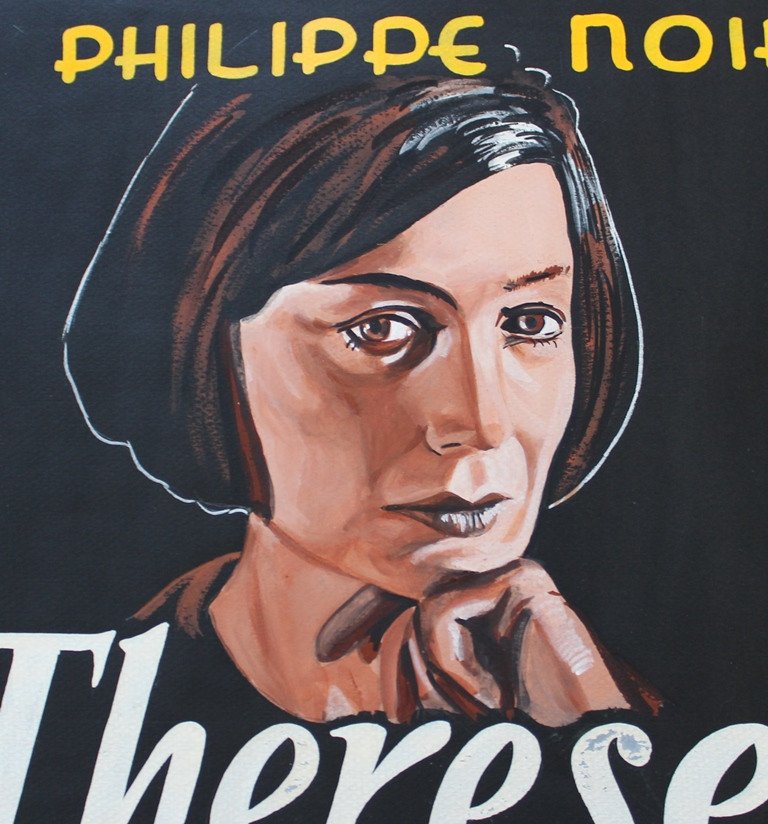 Unique: Thérèse Desqueyroux Original Gouache Poster By André Ruellan Film G. Franju E. Riva-photo-3
