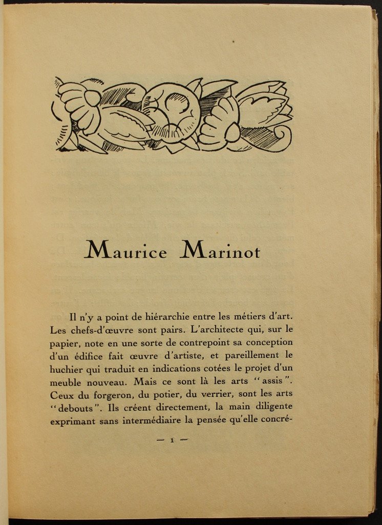 REFERENCE Janneau "Le verre et l’Art de Maurice MARINOT" Edition Originale Floury 1925 TBE-photo-3
