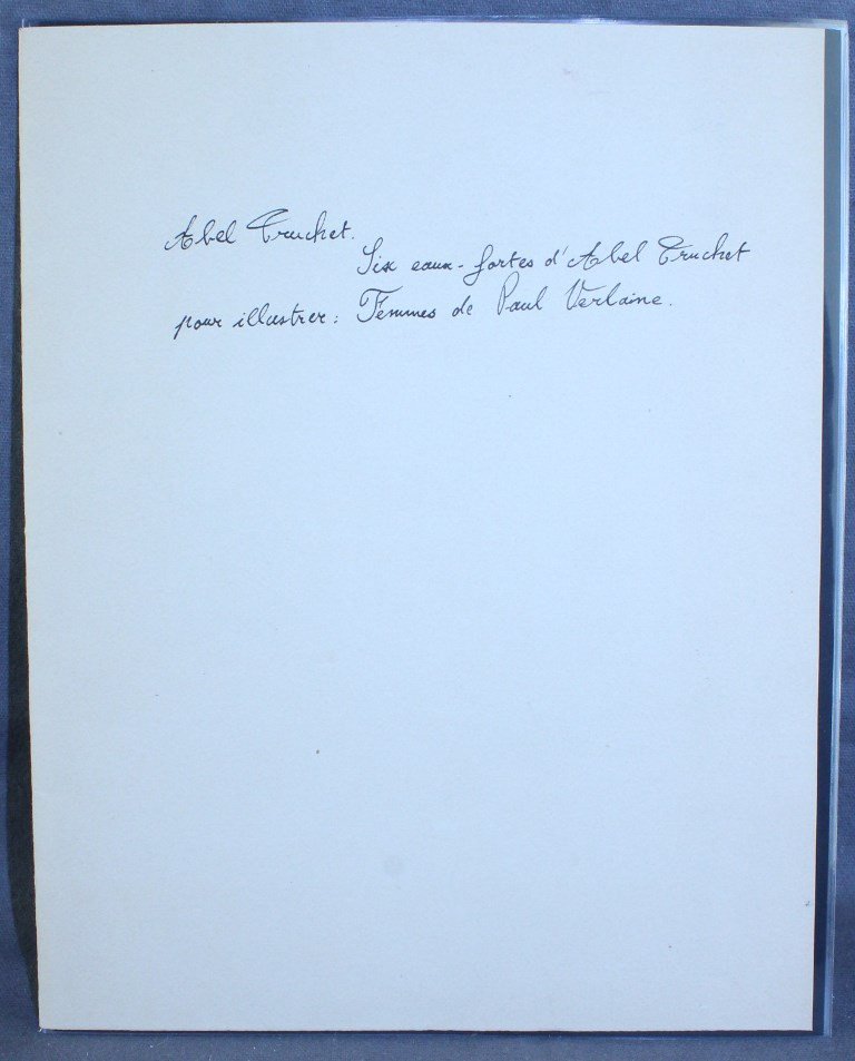 Curiosa : Rare Erotic Suite Of 6 Free Etchings To Illustrate Women By Paul Verlaine-photo-2