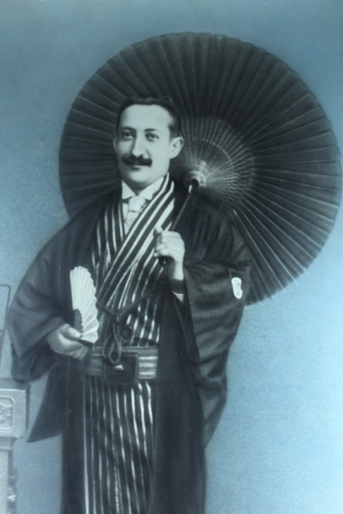 Homme travesti en Kimono Japonais Très grande photo 84x58 cm ! RAMUS Grenoble 1912 Pierre LOTI-photo-3