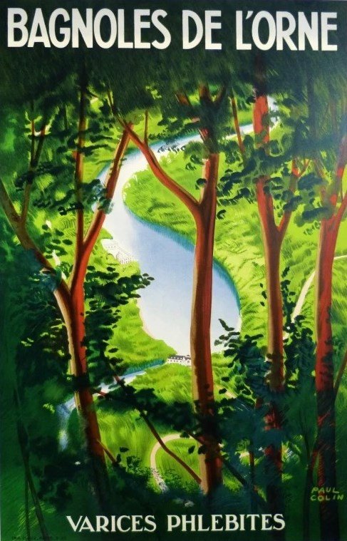 Paul Colin "bagnoles-de-l'orne" Original Lithographic Poster From 1937 Imp. Chaix-photo-2