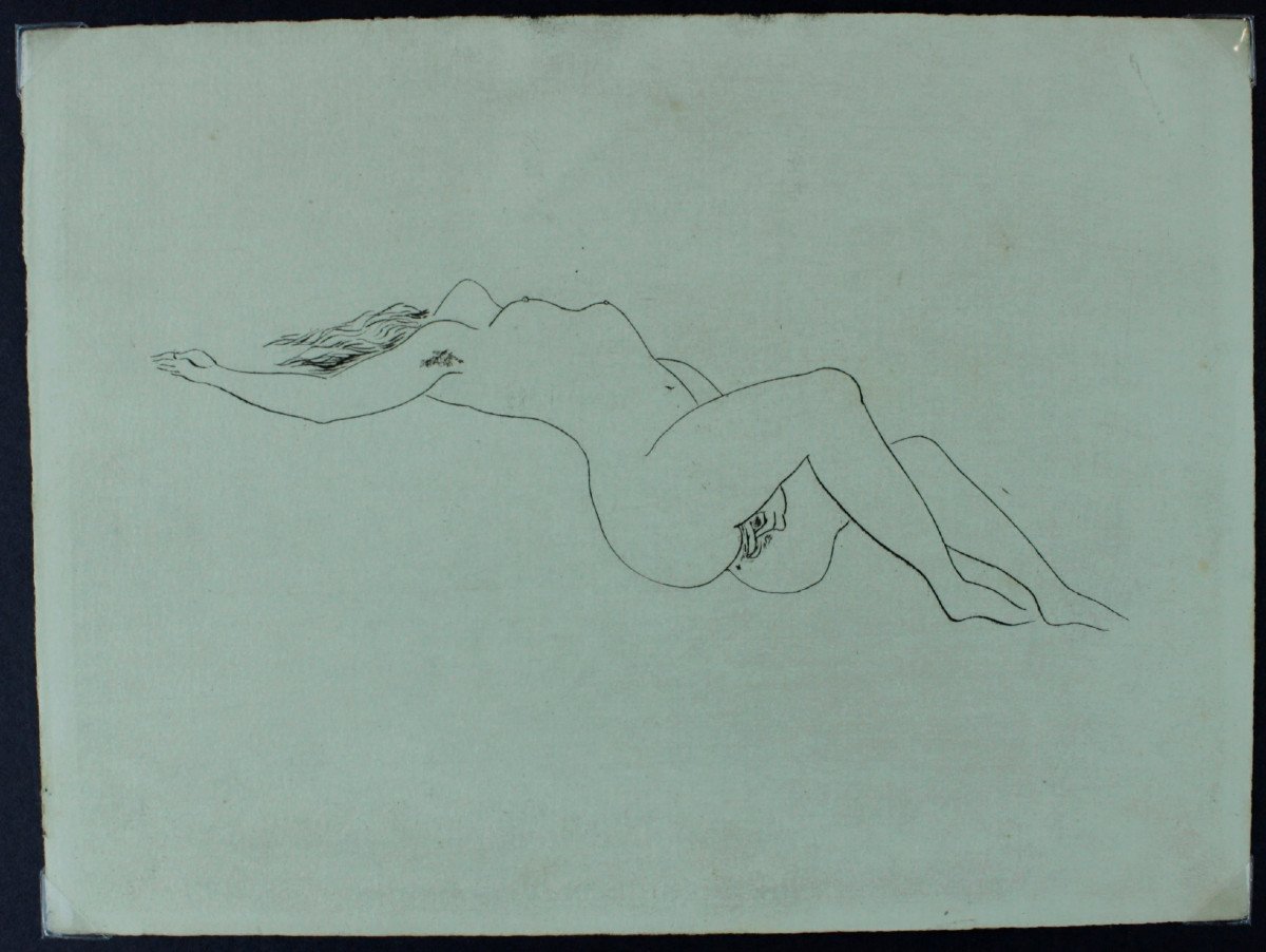 [leonard Tsuguharu Foujita] – Ecstasy. Rare Original Erotic Drypoint Test Proof