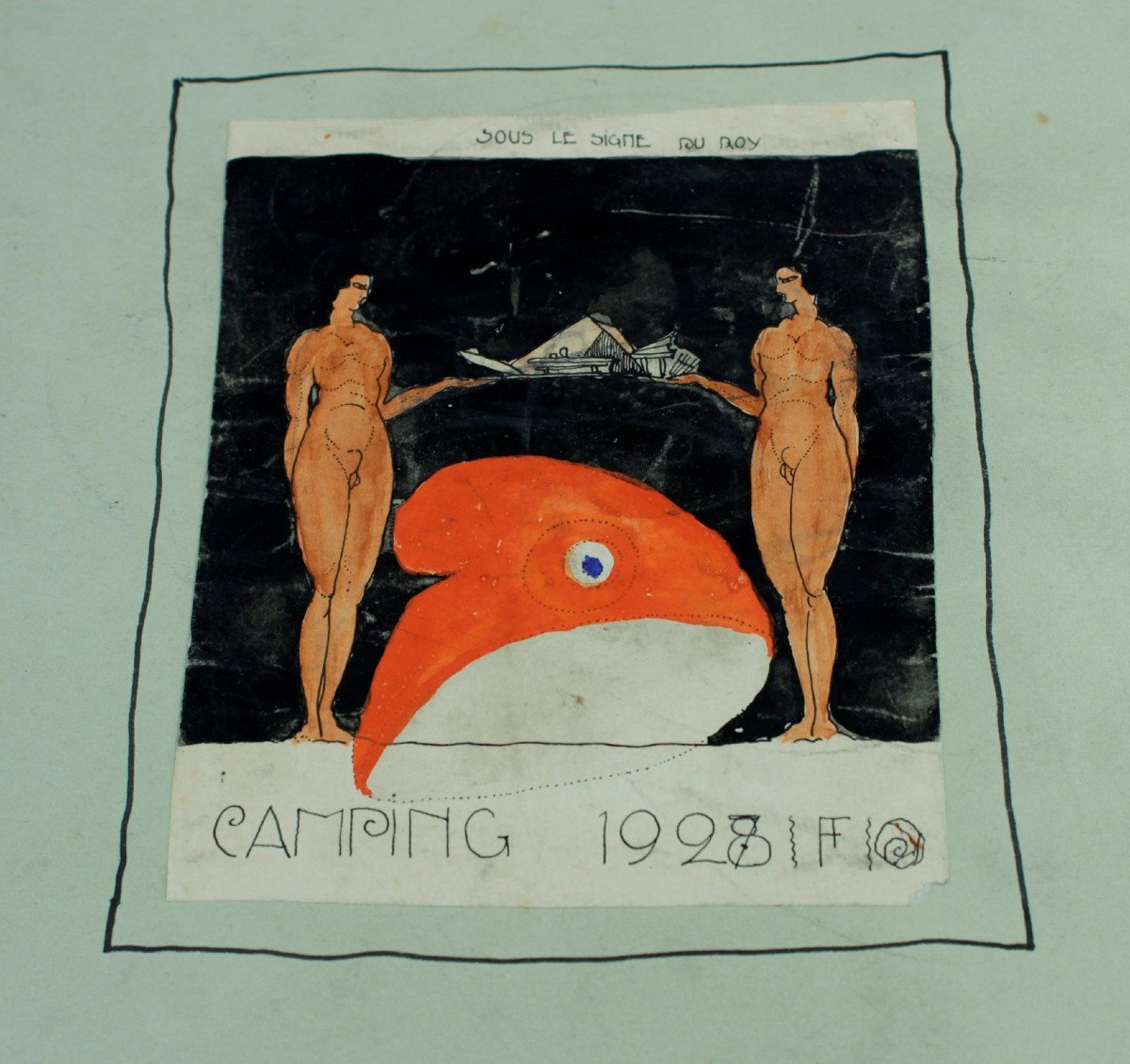 Albert FEUILLASTRE – Carnet de bord. Camping, 1927 - Album de 80 aquarelles originales-photo-3
