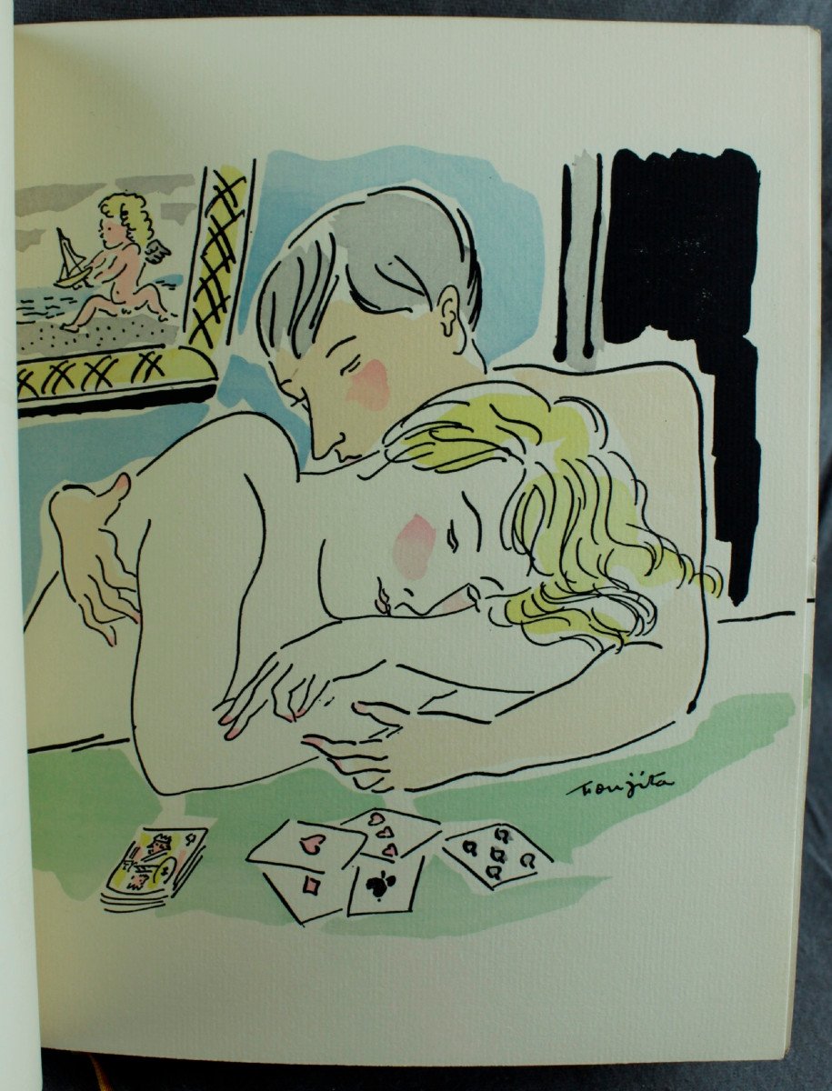 Foujita - Brindejont-offenbach Les Divertissements d'Eros 1/30 Holland With Original Drawing-photo-3