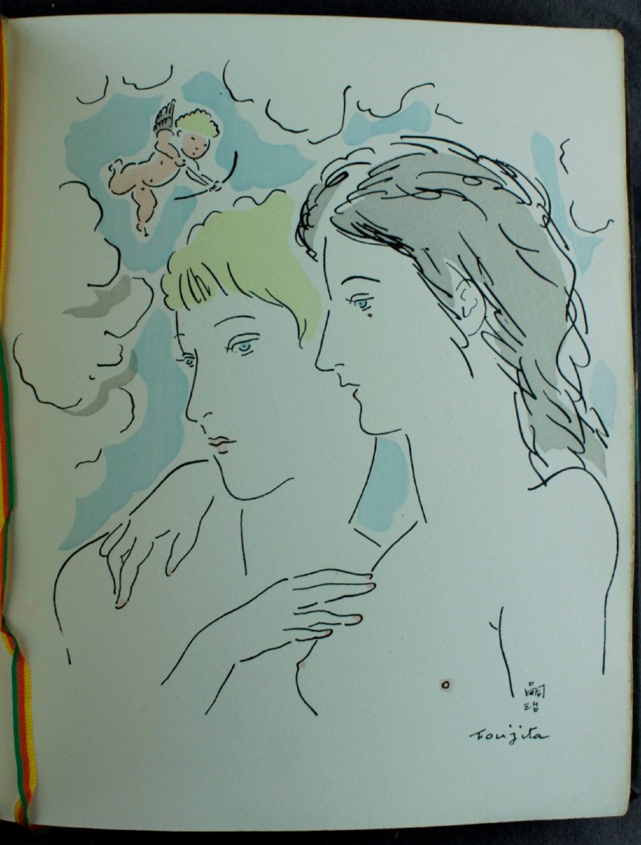 Foujita - Brindejont-offenbach Les Divertissements d'Eros 1/30 Holland With Original Drawing-photo-5