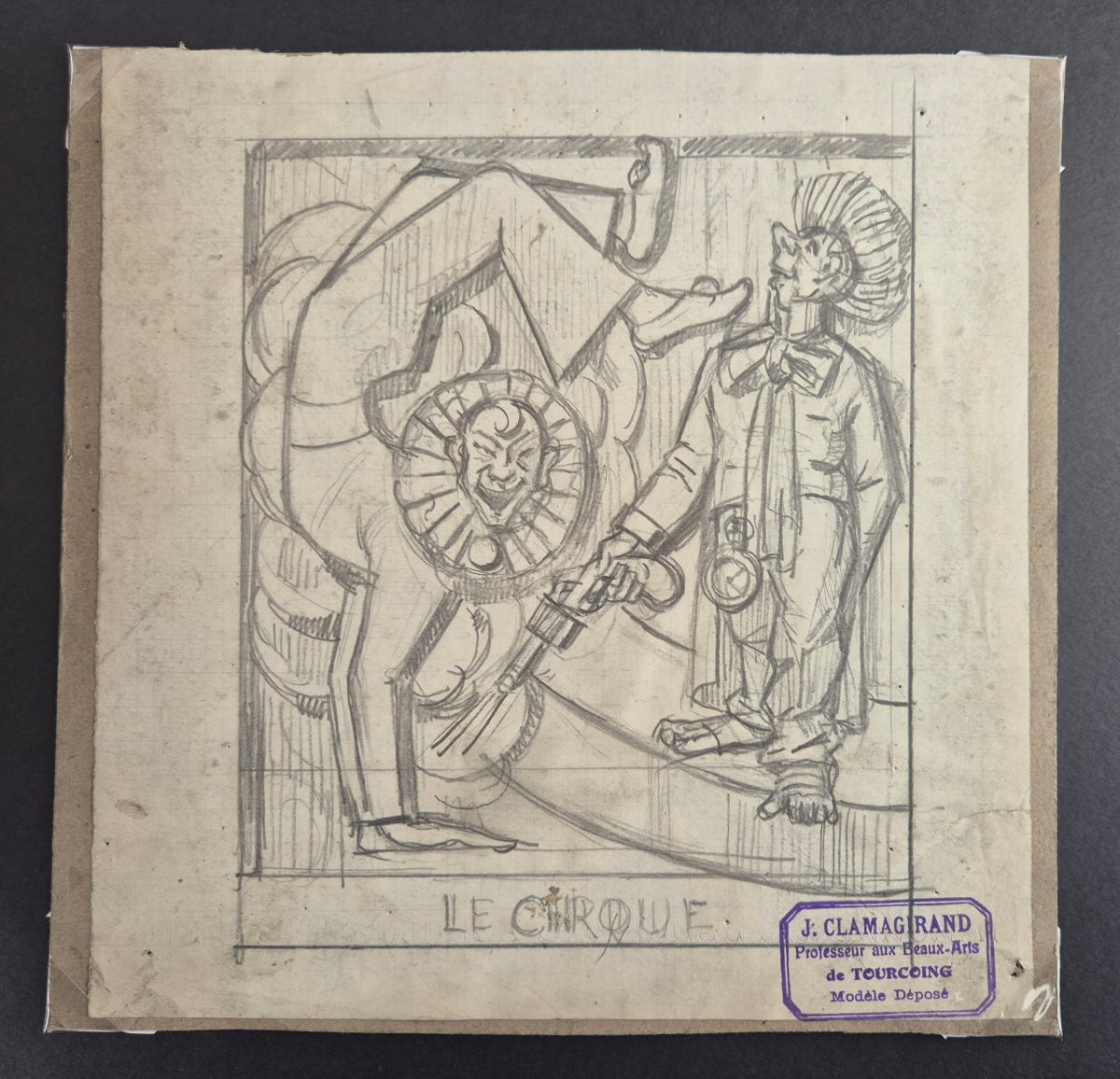 Jules Clamagirand (tourcoing) Set Of 26 Original Art Deco Drawings Sculptures Ornaments-photo-6