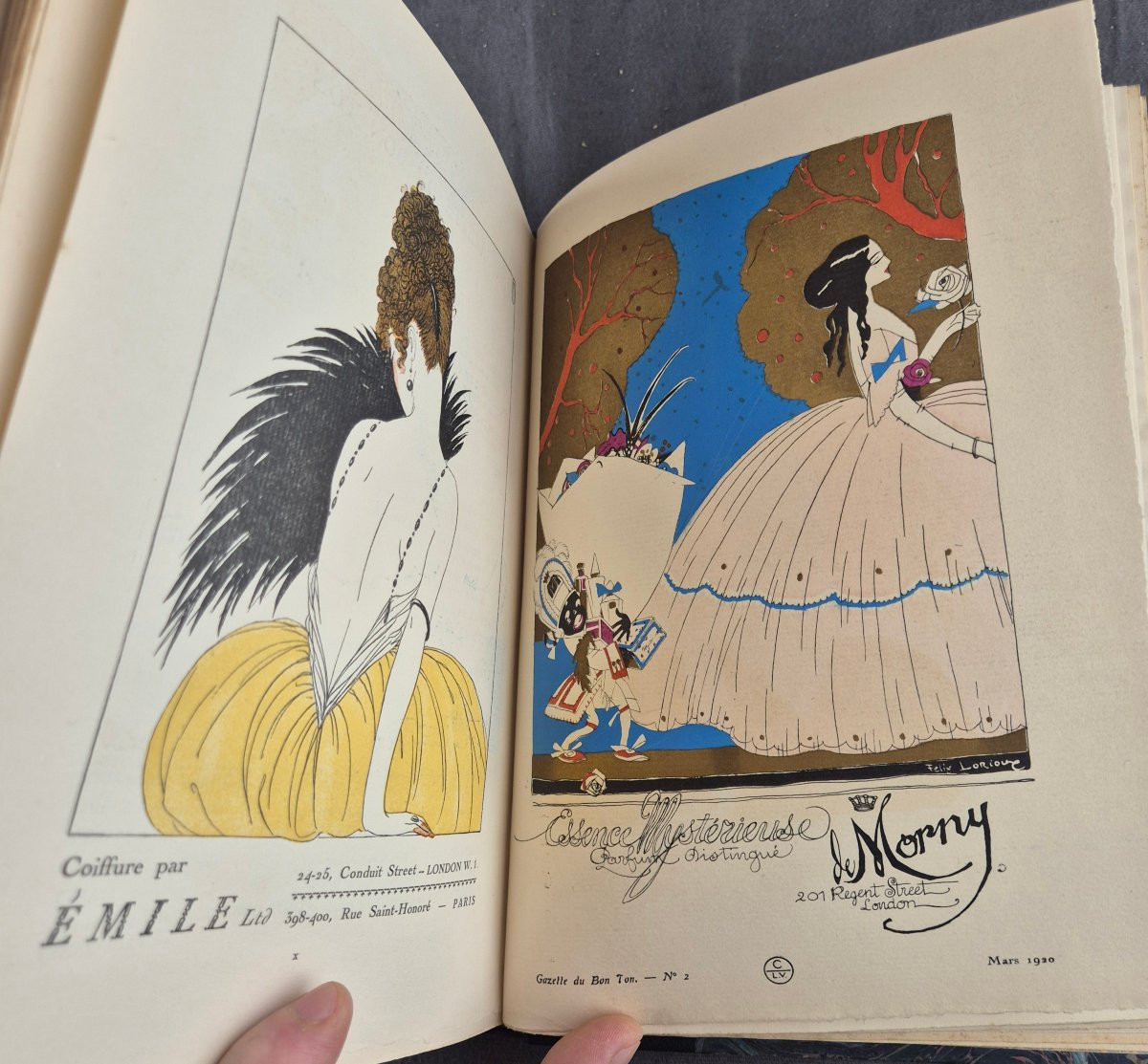 Gazette Du Bon Ton Year 1920 Complete 10 Issues Bound In 2 Volumes 79 Stencils & 48 Plates-photo-5