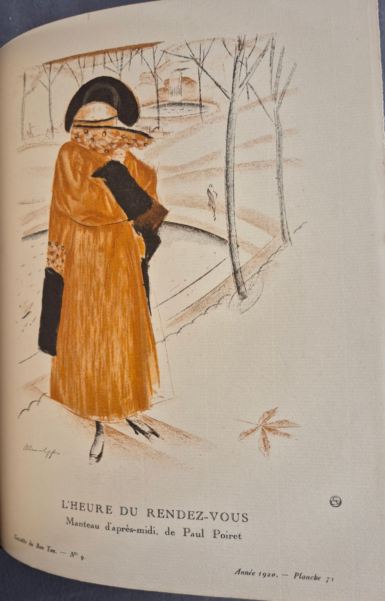 Gazette Du Bon Ton Year 1920 Complete 10 Issues Bound In 2 Volumes 79 Stencils & 48 Plates-photo-6