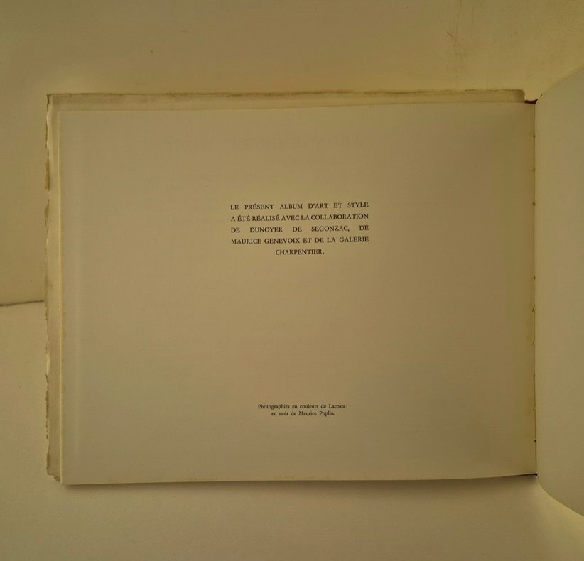 DUNOYER DE SEGONZAC Catalogue expo 1960 Envoi autographe + Maquette original de la couverture-photo-2