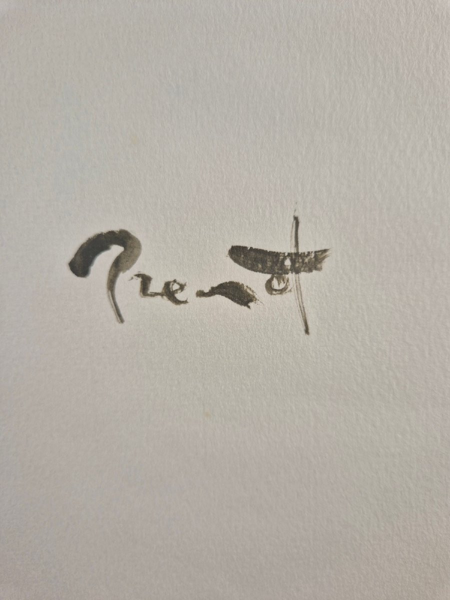 Pierre-laurent Brenot "woman's Face" Original Ink And Gouache, Signed, 42 X 29.5 Cm-photo-3