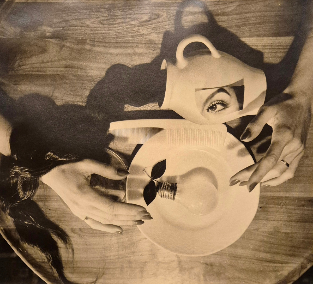ANONYME "Composition surréaliste" Photographie originale 26,5 x 29,2 cm c.1930-40 Allemand (?)