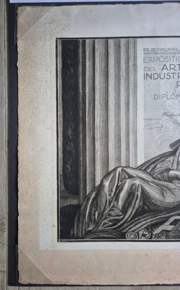 RIGAL - EXPOSITION DES ARTS DÉCORATIFS ET INDUSTRIELS MODERNES DE 1925 - Diplôme commémoratif-photo-6
