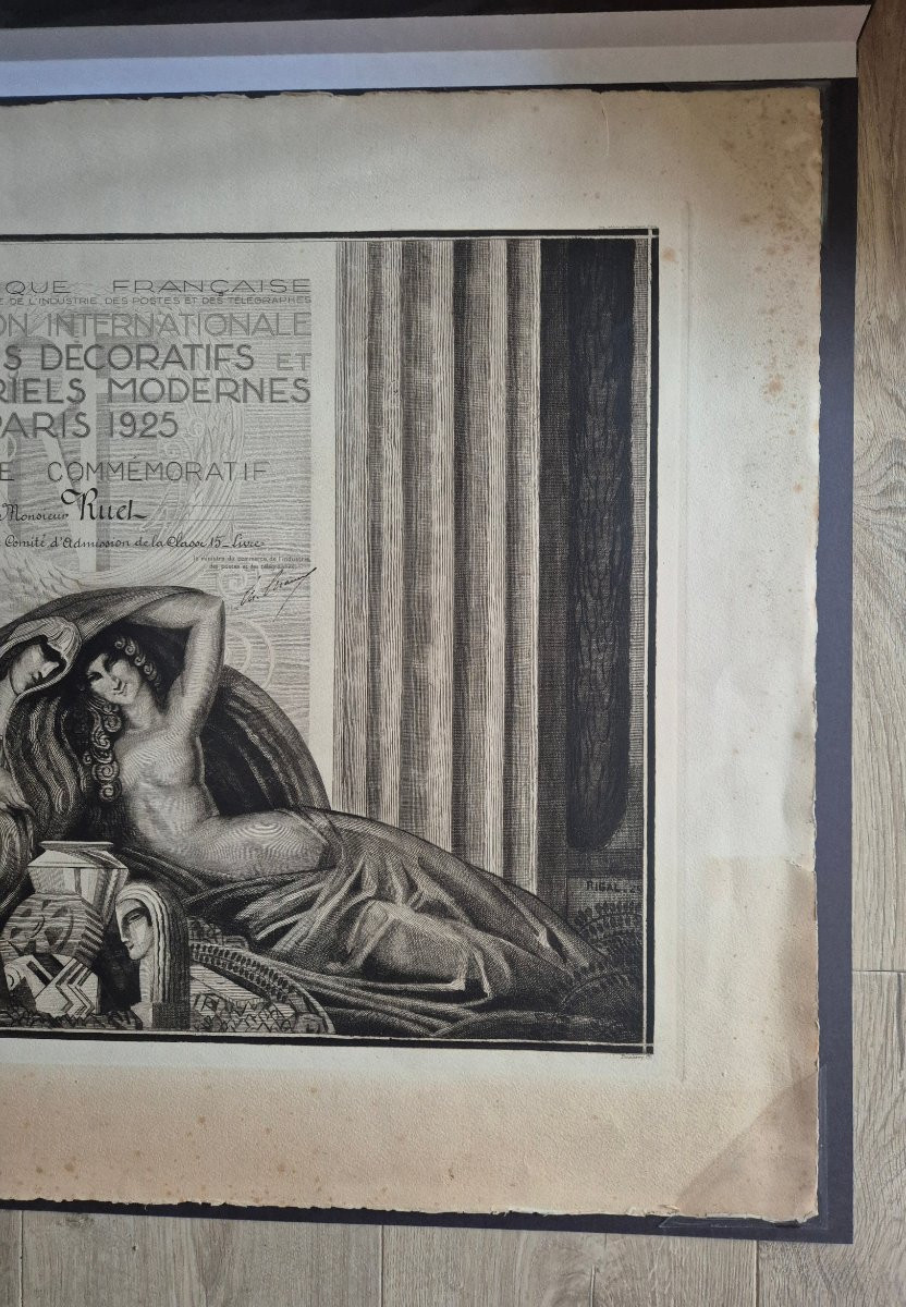 RIGAL - EXPOSITION DES ARTS DÉCORATIFS ET INDUSTRIELS MODERNES DE 1925 - Diplôme commémoratif-photo-7