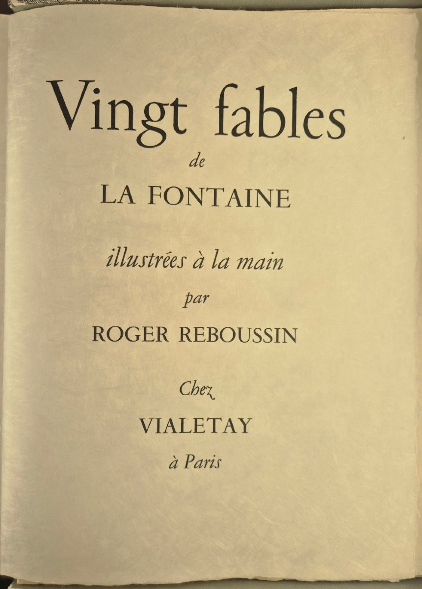 Roger REBOUSSIN 55 aquarelles originales pour illustrer les Fables de La Fontaine 1960-photo-3