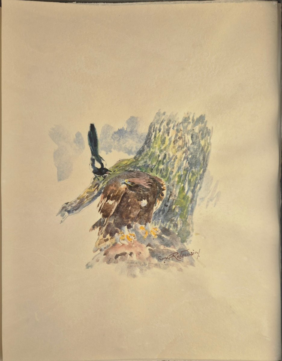 Roger REBOUSSIN 55 aquarelles originales pour illustrer les Fables de La Fontaine 1960-photo-4