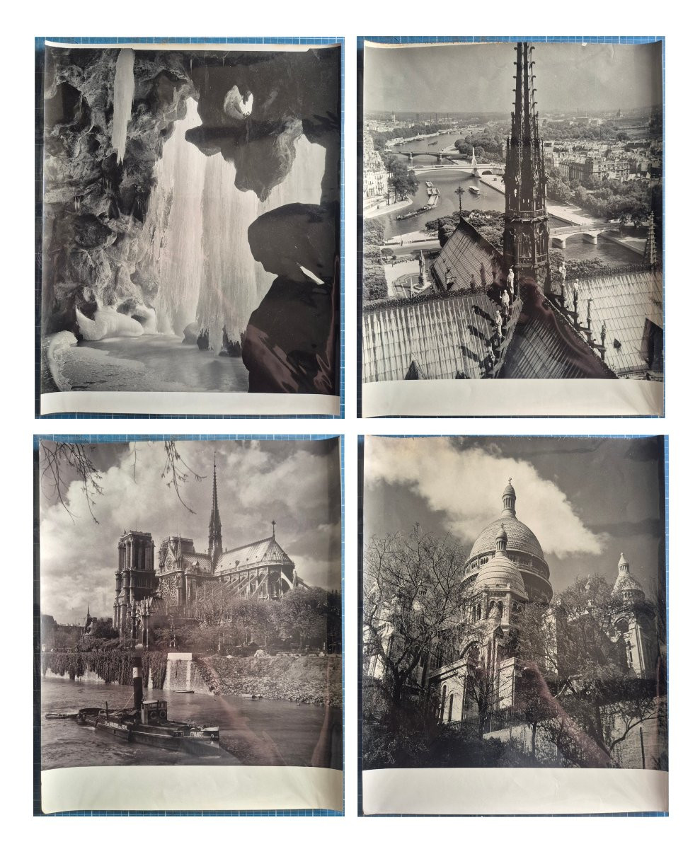 Albert Monier 23 Very Large Original Photographic Prints On Paris C.1955-photo-2