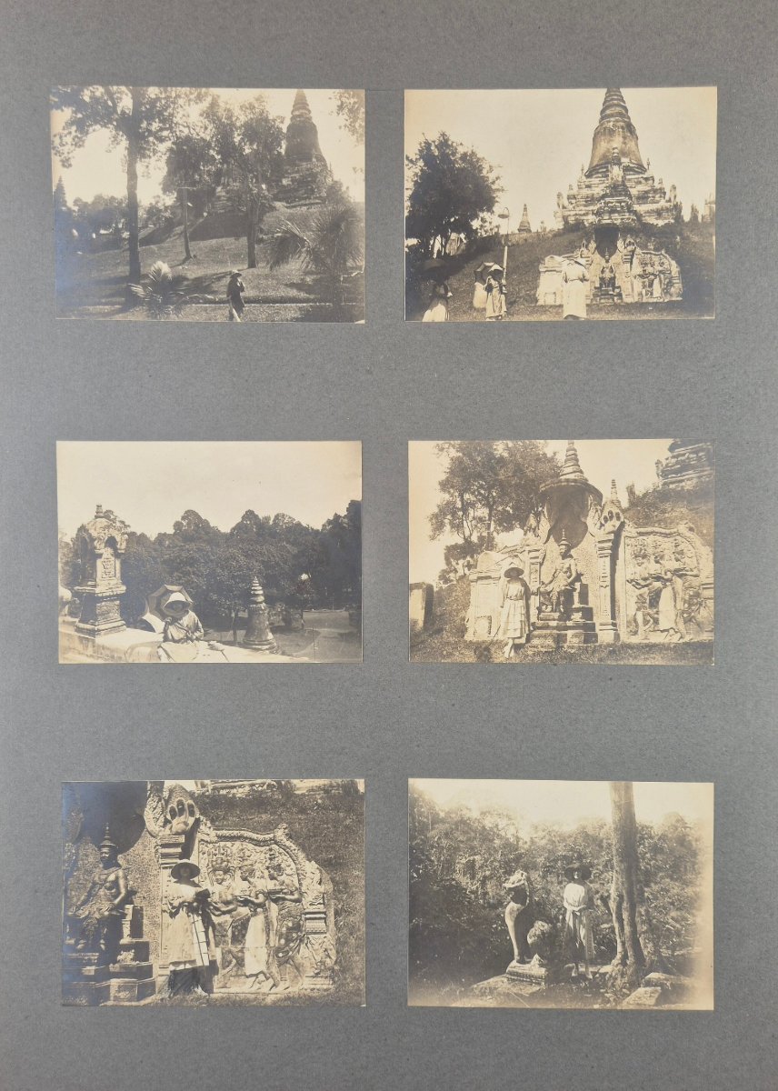 Ensemble de 92 photos originales d'un Voyage au Temple d'ANGKOR VAT Cambodge ca 1910-photo-4