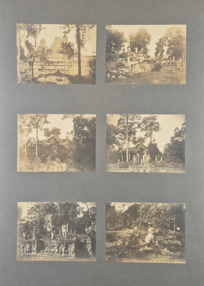 Ensemble de 92 photos originales d'un Voyage au Temple d'ANGKOR VAT Cambodge ca 1910-photo-3
