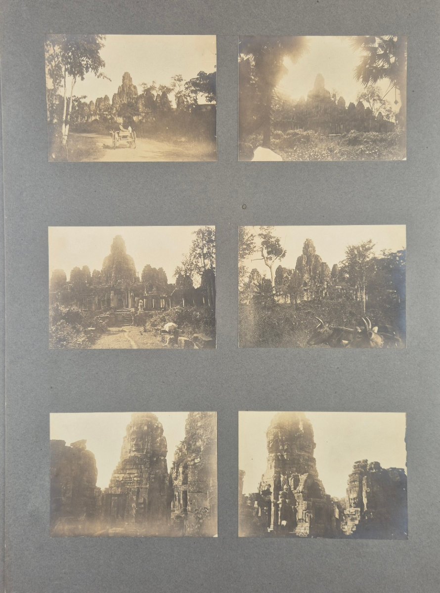 Ensemble de 92 photos originales d'un Voyage au Temple d'ANGKOR VAT Cambodge ca 1910-photo-5