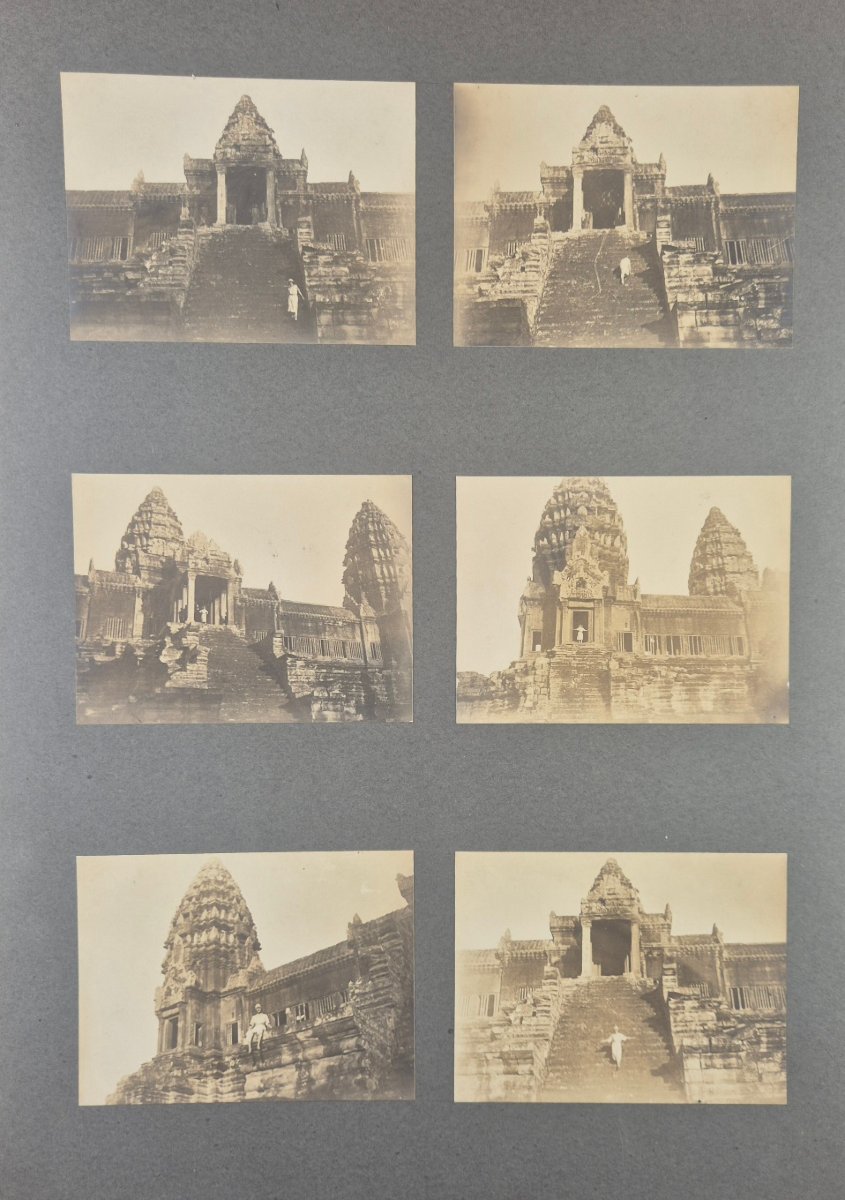 Ensemble de 92 photos originales d'un Voyage au Temple d'ANGKOR VAT Cambodge ca 1910-photo-7