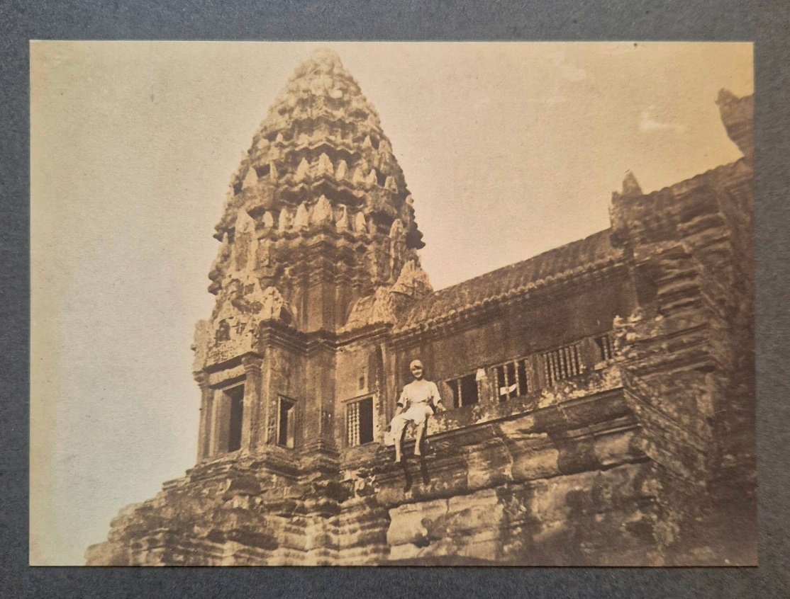Ensemble de 92 photos originales d'un Voyage au Temple d'ANGKOR VAT Cambodge ca 1910