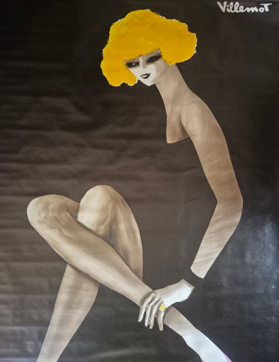 Bernard VILLEMOT "BALLY" Affiche originale 174x117 cm 1982 imprimerie I.P.A.-photo-2