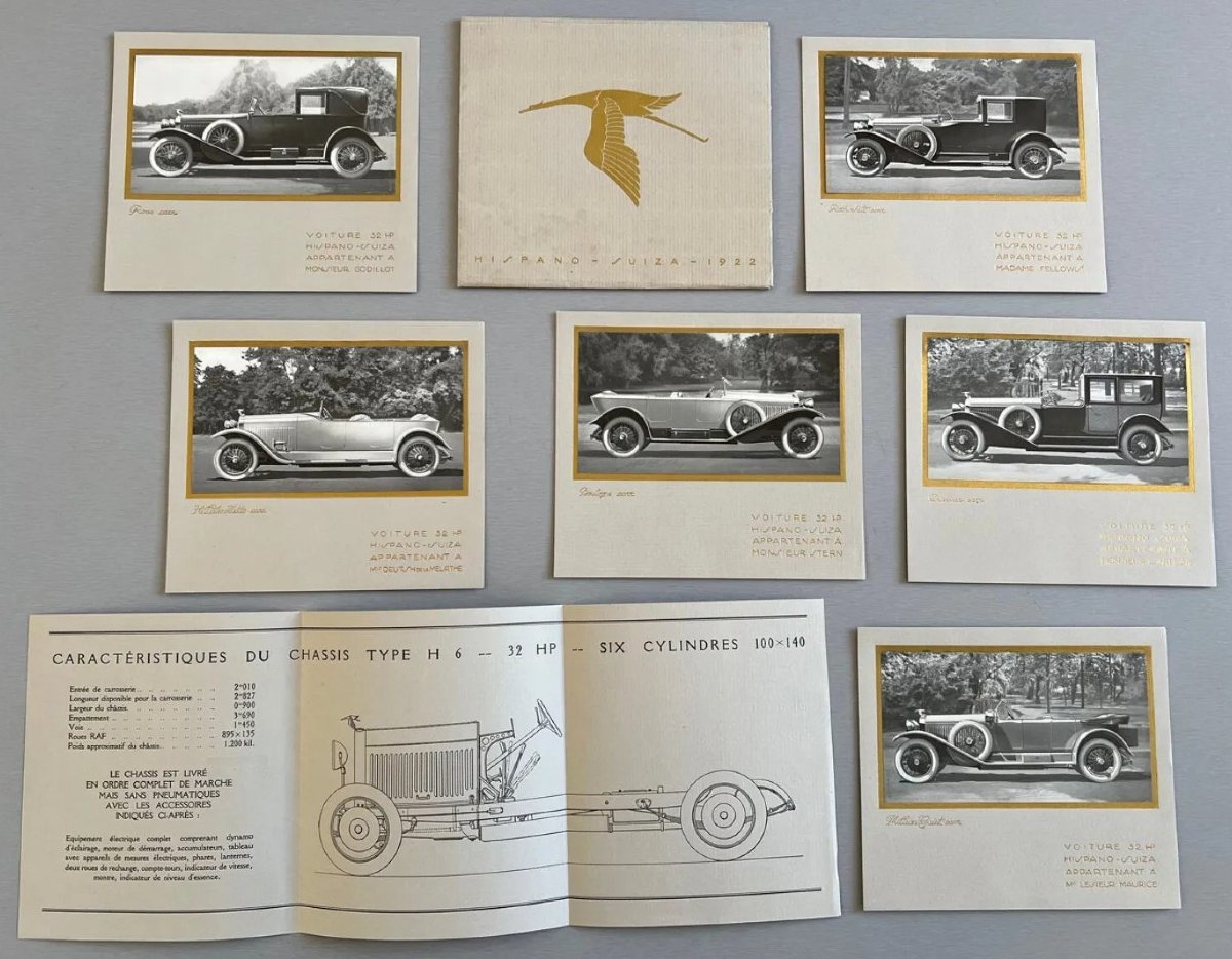 Hispano Suiza 1922 Portfolio-catalog, H6 Chassis – 32 Hp – Six-cylinder 100 X 140 -photo-2