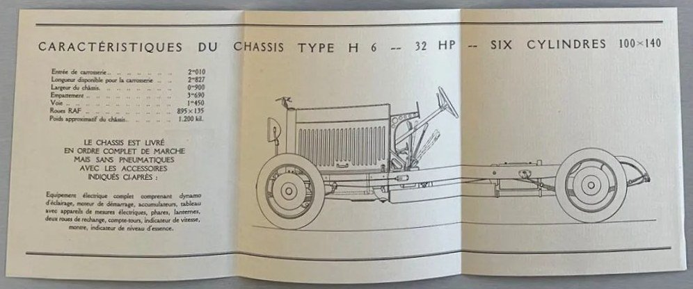 Hispano Suiza 1922 Portfolio-catalog, H6 Chassis – 32 Hp – Six-cylinder 100 X 140 -photo-5
