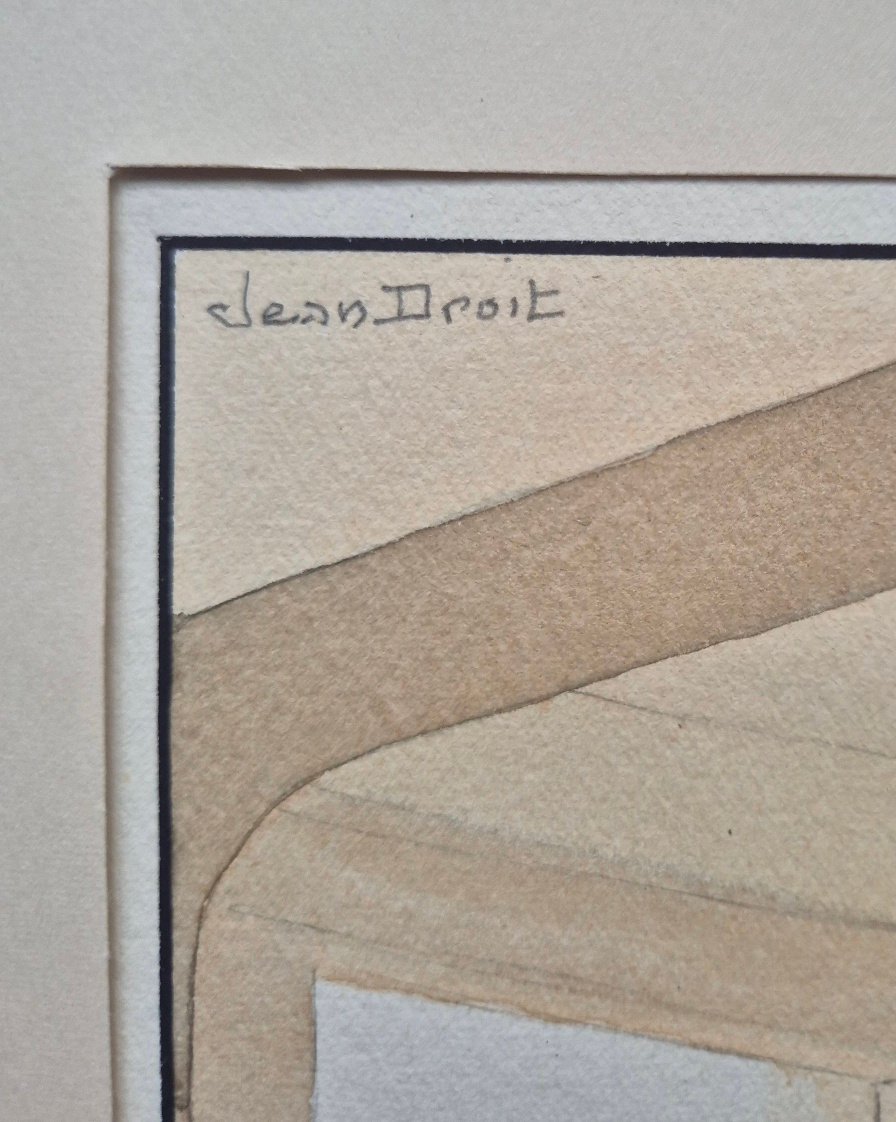 Jean Droit, "pharmacie Wagram": Original Art Deco Watercolor For The Pépin & Leboucq Laboratories-photo-2