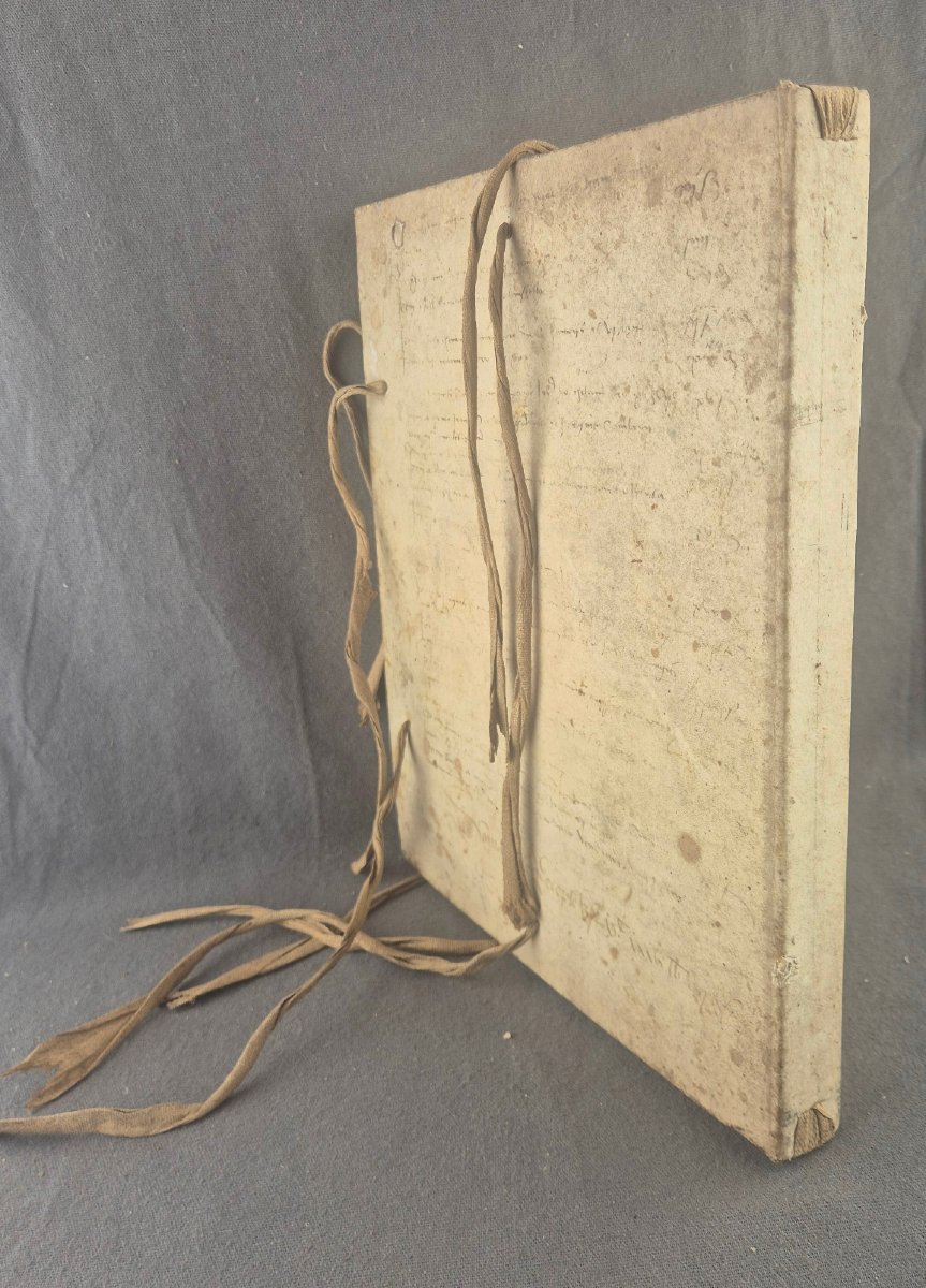 LE TESTU, Marchand de papier - Registre vierge pour Herbier 18e s. avec couvertures 16e ou 17e-photo-1