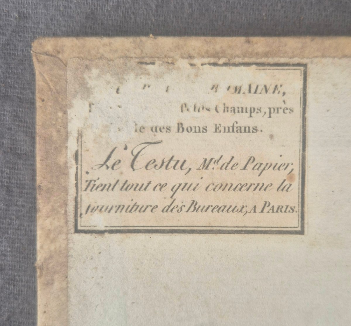 LE TESTU, Marchand de papier - Registre vierge pour Herbier 18e s. avec couvertures 16e ou 17e-photo-3