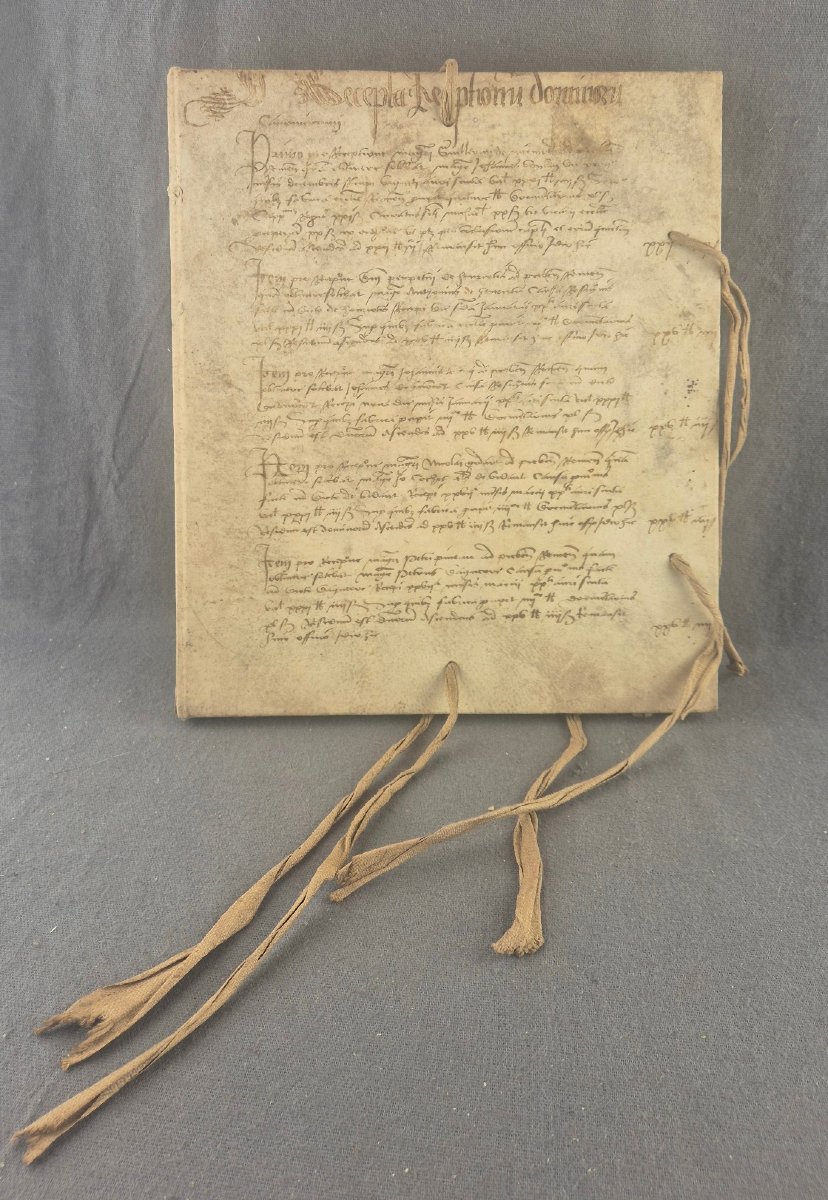LE TESTU, Marchand de papier - Registre vierge pour Herbier 18e s. avec couvertures 16e ou 17e