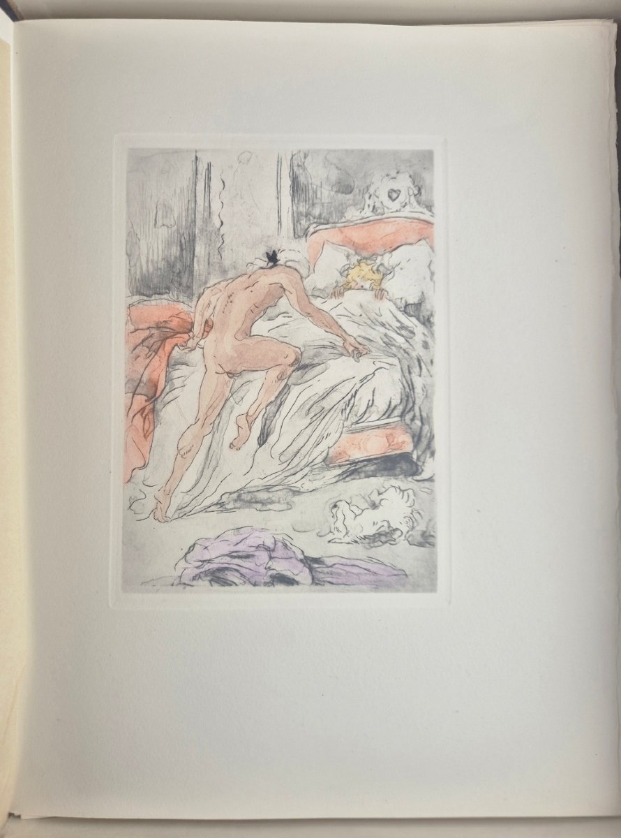 CREBILLON "La Nuit et le Moment" Ill. Louis ICART 1/100 sur Rives suite et Aquarelle originale-photo-1