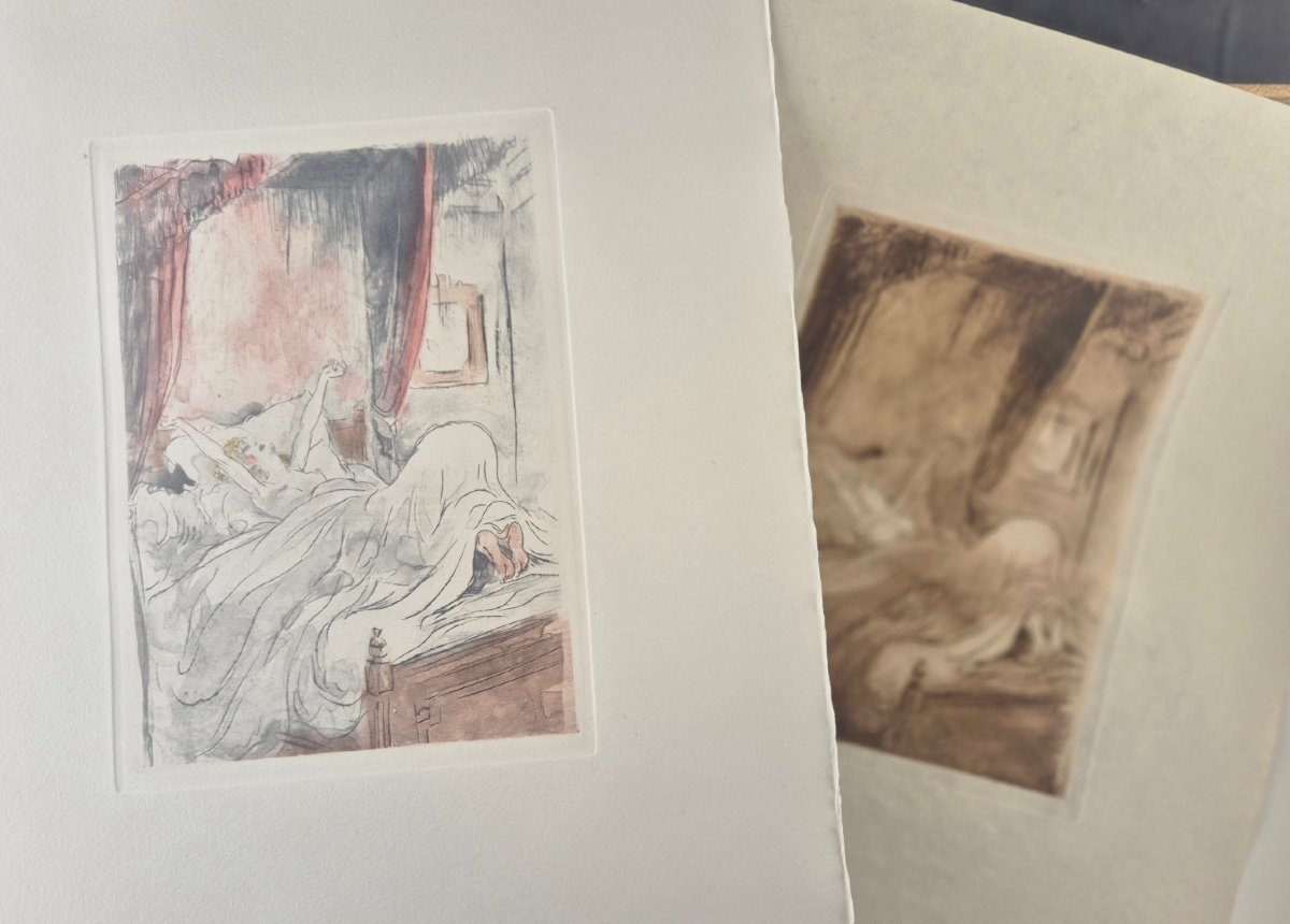 CREBILLON "La Nuit et le Moment" Ill. Louis ICART 1/100 sur Rives suite et Aquarelle originale-photo-4
