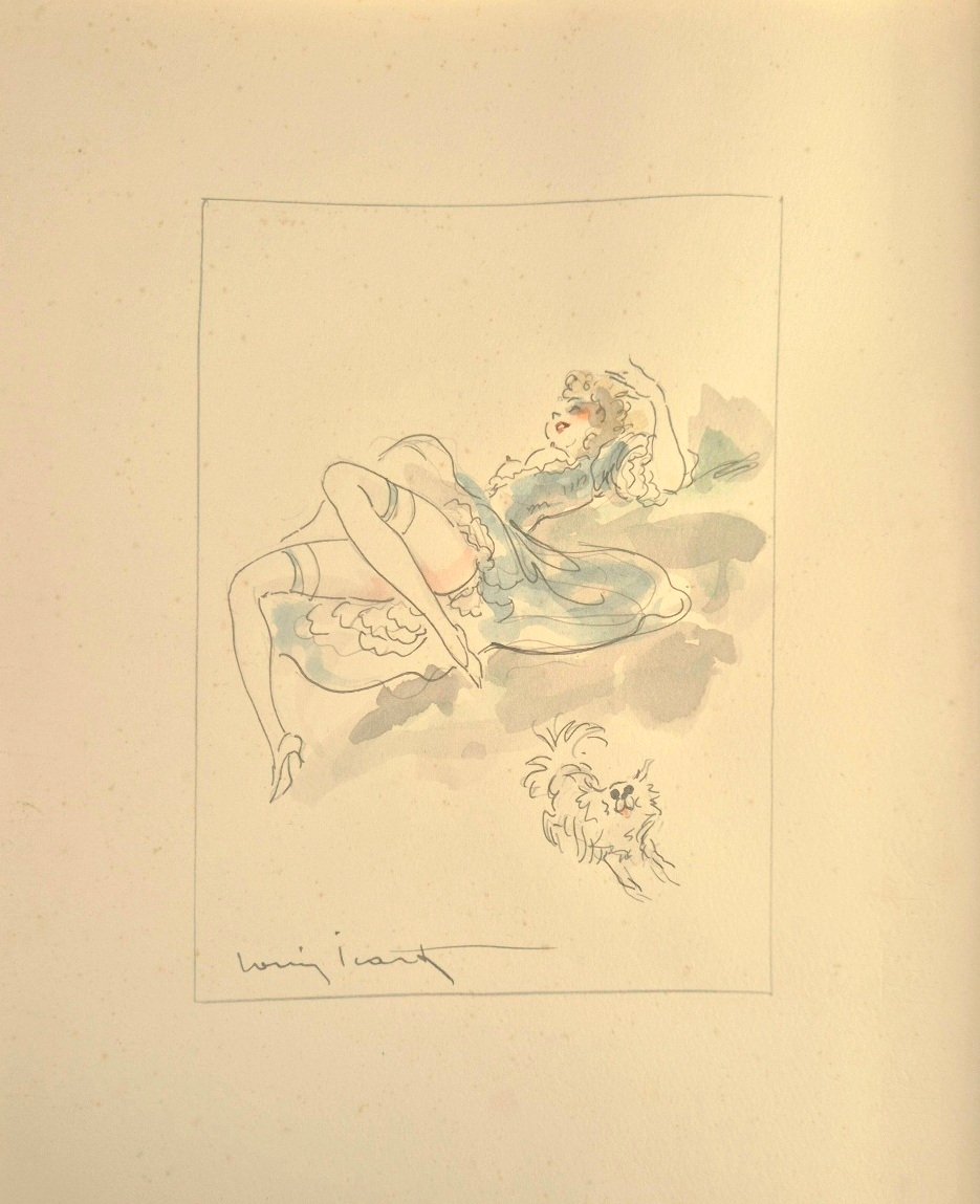 CREBILLON "La Nuit et le Moment" Ill. Louis ICART 1/100 sur Rives suite et Aquarelle originale