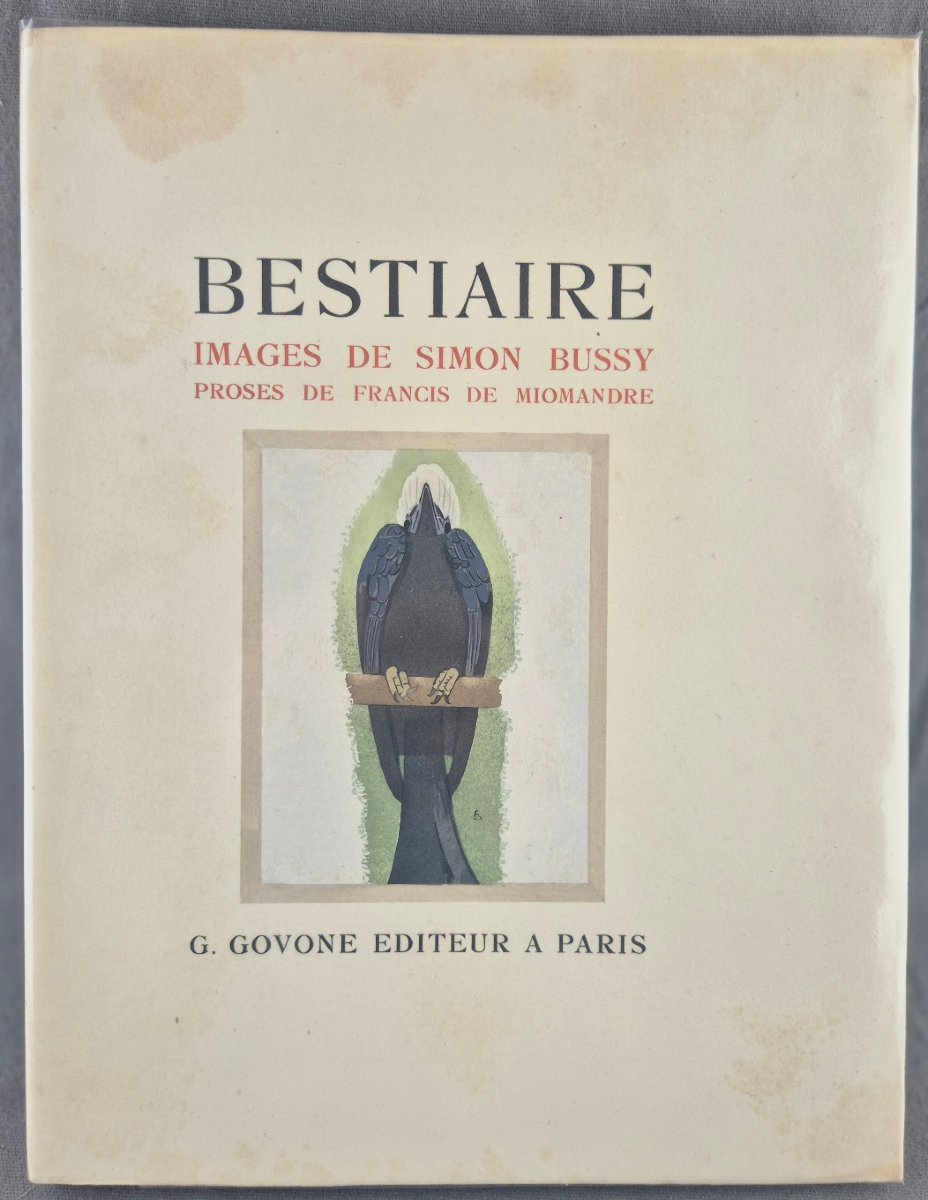 Francis de MIOMANDRE – Bestiaire – 15 Pochoirs de Simon BUSSY 1/200 ex. num. sur Arches 1927-photo-2